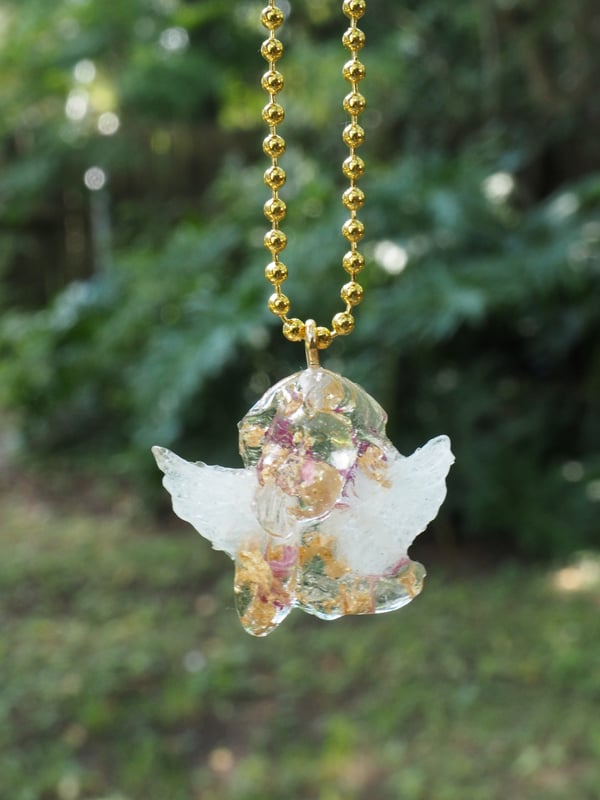 Image of Thinking Angel Rose Pendent