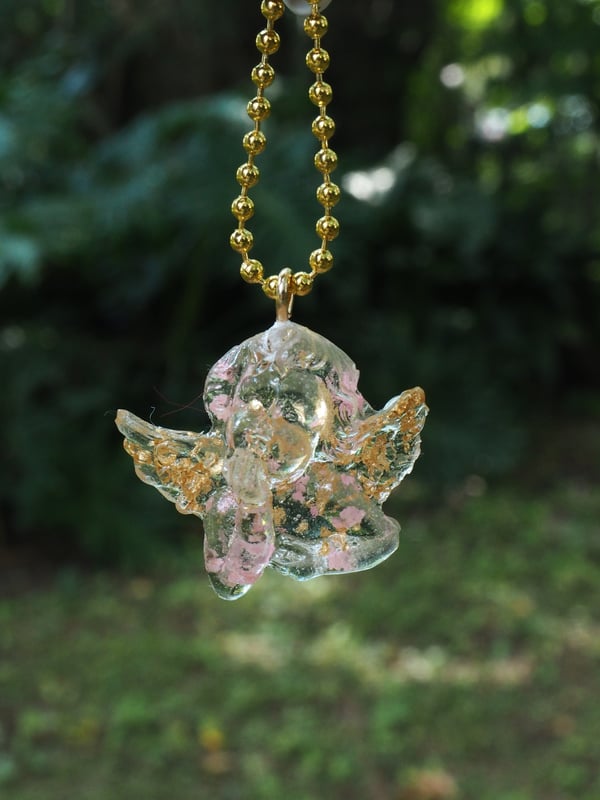 Image of Pink Angel Rose Pendent