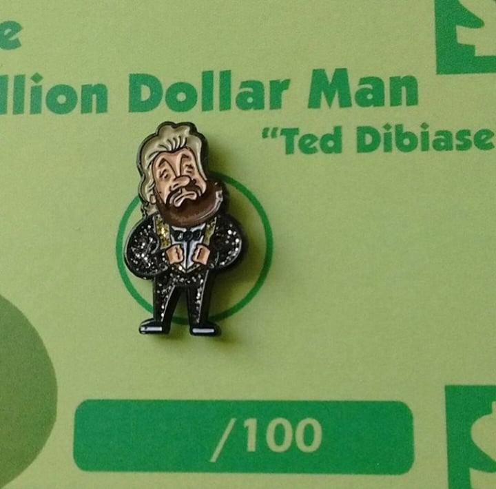 Image of The Million Dollar Man Ted Dibiase (Glitter Pin) 