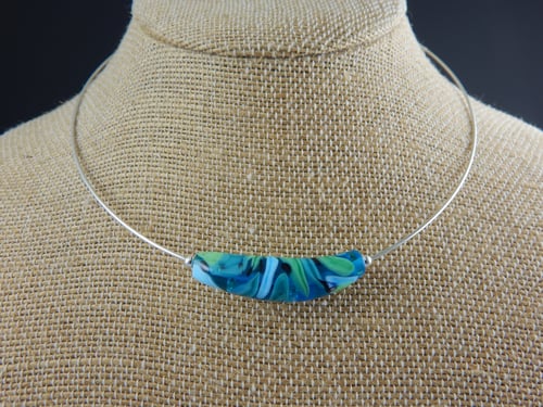 Image of Artisan Glass • Choker with Blues and Greens