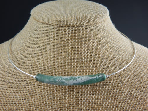 Image of Artisan Glass • Choker with Curved Patina Bead