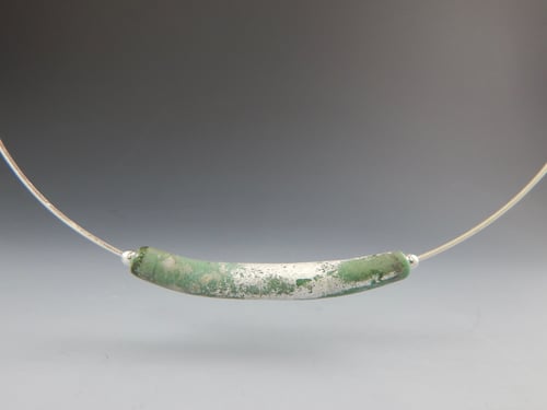 Image of Artisan Glass • Choker with Curved Patina Bead