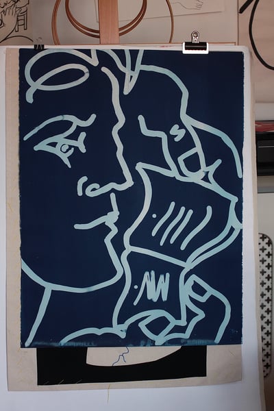 Image of Oversized Cyanotype - 80x60cm