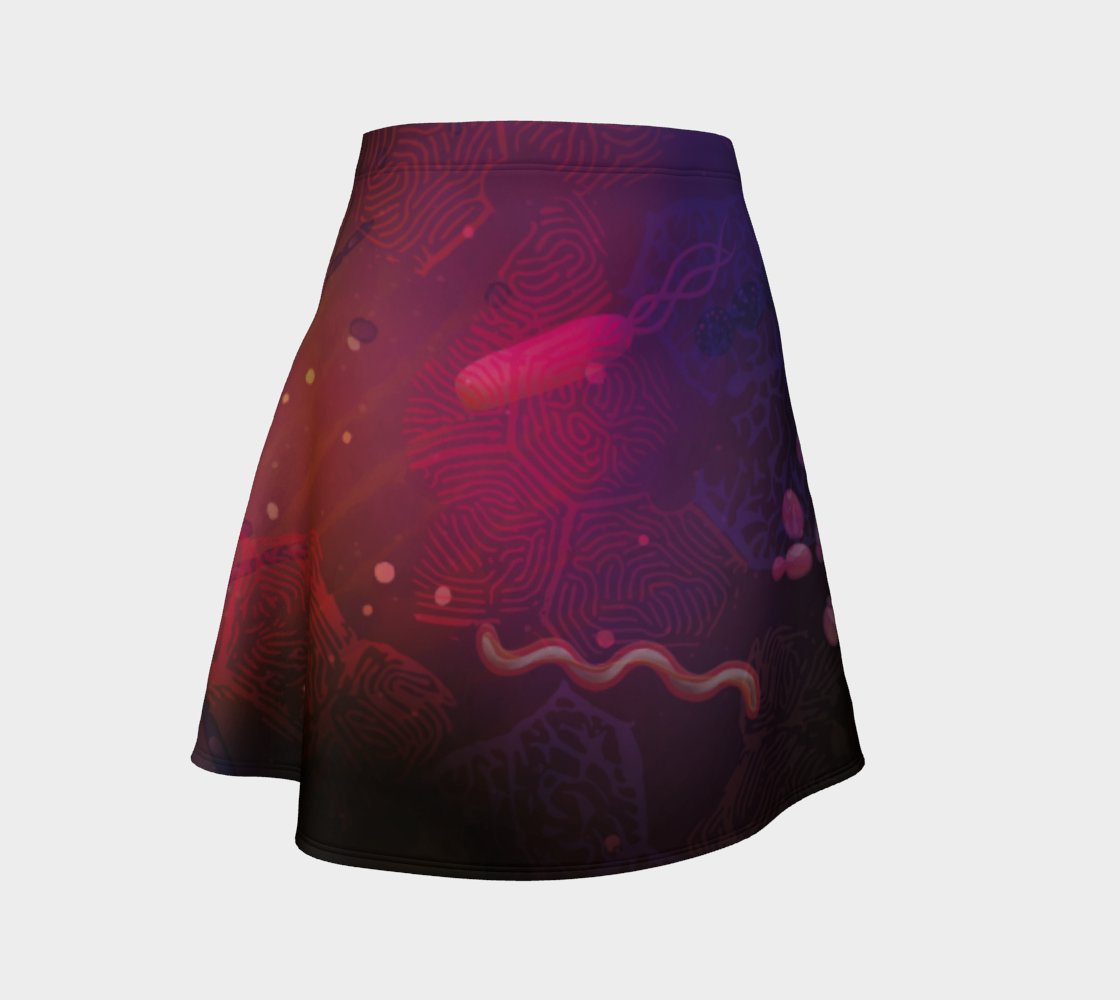 Image of Vivid Microbes Skater Skirt