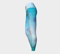 Image 2 of Geometric Virus Yoga Leggings - Blue