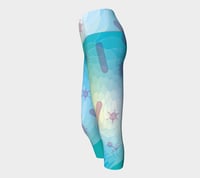 Image 2 of Geometric Virus Yoga Capris - Blue
