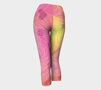 Image 3 of Geometric Virus Yoga Capris - Pink