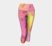 Image 1 of Geometric Virus Yoga Capris - Pink