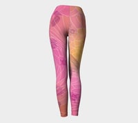 Image 4 of Geometric Virus Yoga Leggings - Pink