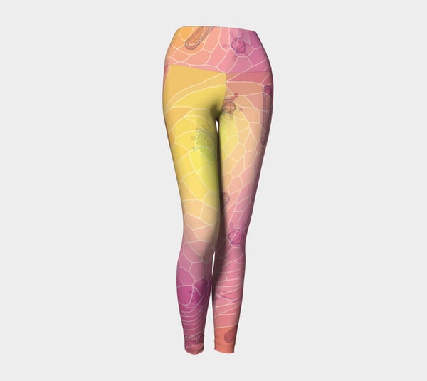 Image of Geometric Virus Yoga Leggings - Pink