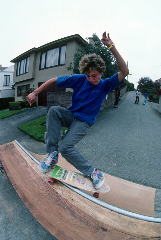 Danny Sargent, Smith Grind, San Francisco 1987 by Tobin Yelland