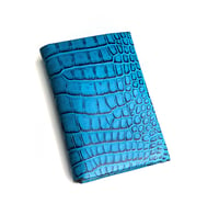 Image 1 of Miami Blue Alligator seamless cardholder 