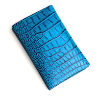 Image 2 of Miami Blue Alligator seamless cardholder 