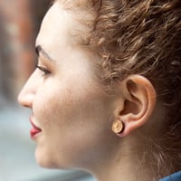 Image 3 of ZEAL GIVES WOODEN WORLD MAP EARRINGS
