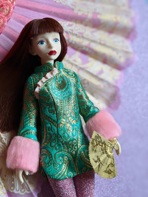 Image of Lounging Linda ~ Cheongsam Mini Dress Set