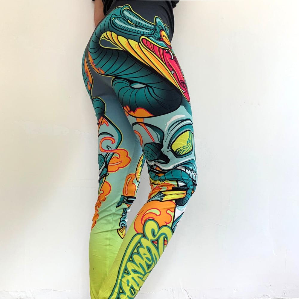 Slowdown Snake Graffiti Leggings