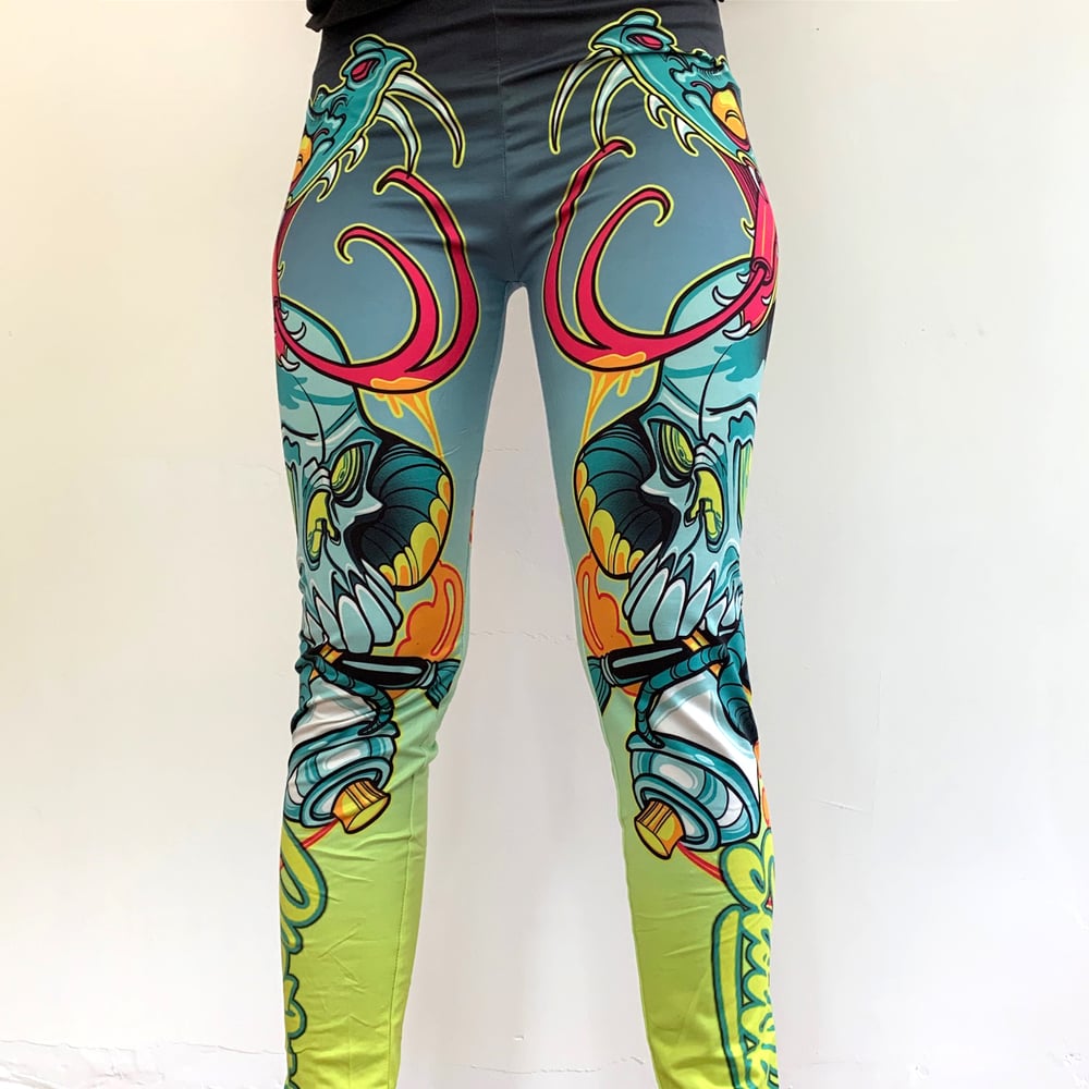 Slowdown Snake Graffiti Leggings