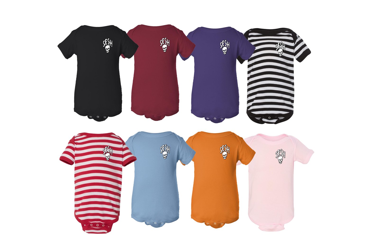 red striped baby onesie