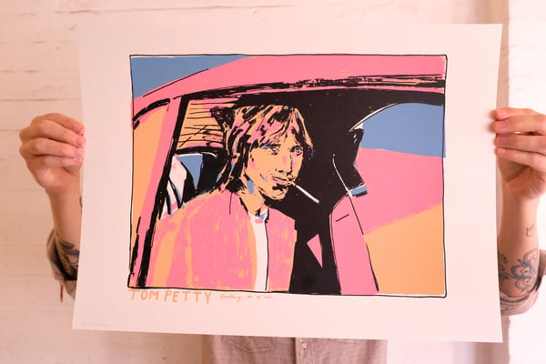 Image of 'Tom Petty Smoking In A Car' Print
