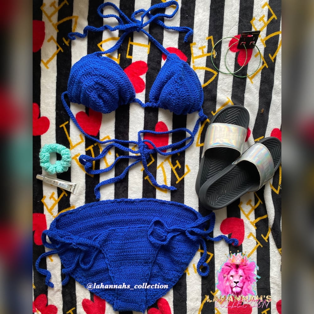Image of True Blue Crochet Bikini