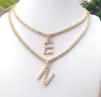 Gold Diamond Initial Necklace 