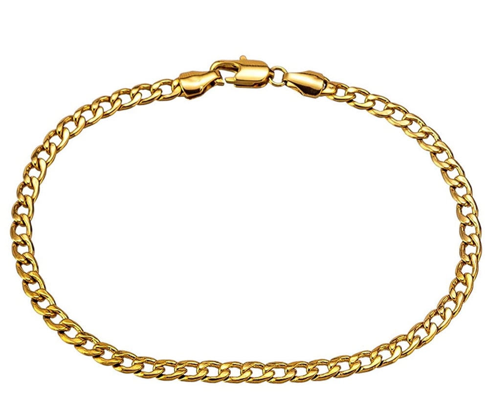 Image of 18k Gold Cuban Link Anklet 