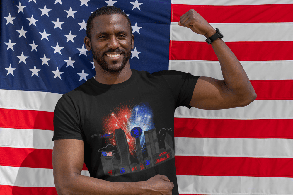Image of "BLACKED OUT 4th Of July" Black Tee