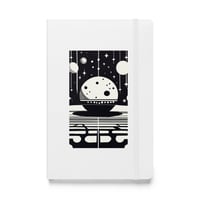 Image 1 of Black and White Abstract Hardcover bound notebook