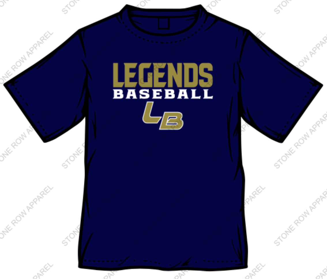 Image of LEGENDS BASEBALL T-SHIRT - NAVY