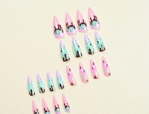 Image of Pretty Gurl IceCream  Press on Nails Long or Short