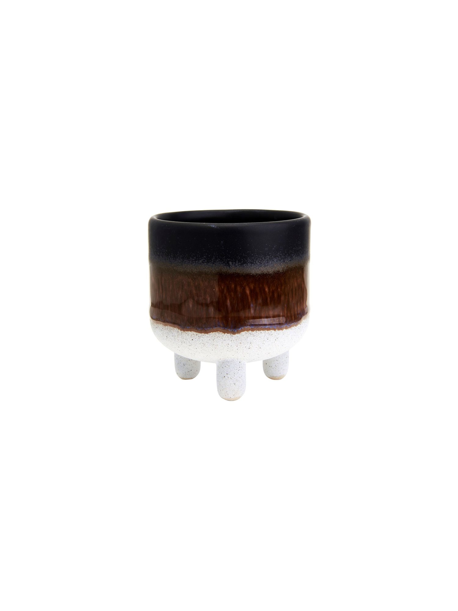 Image of Sass & Belle - Mojave Glaze Black Planter 