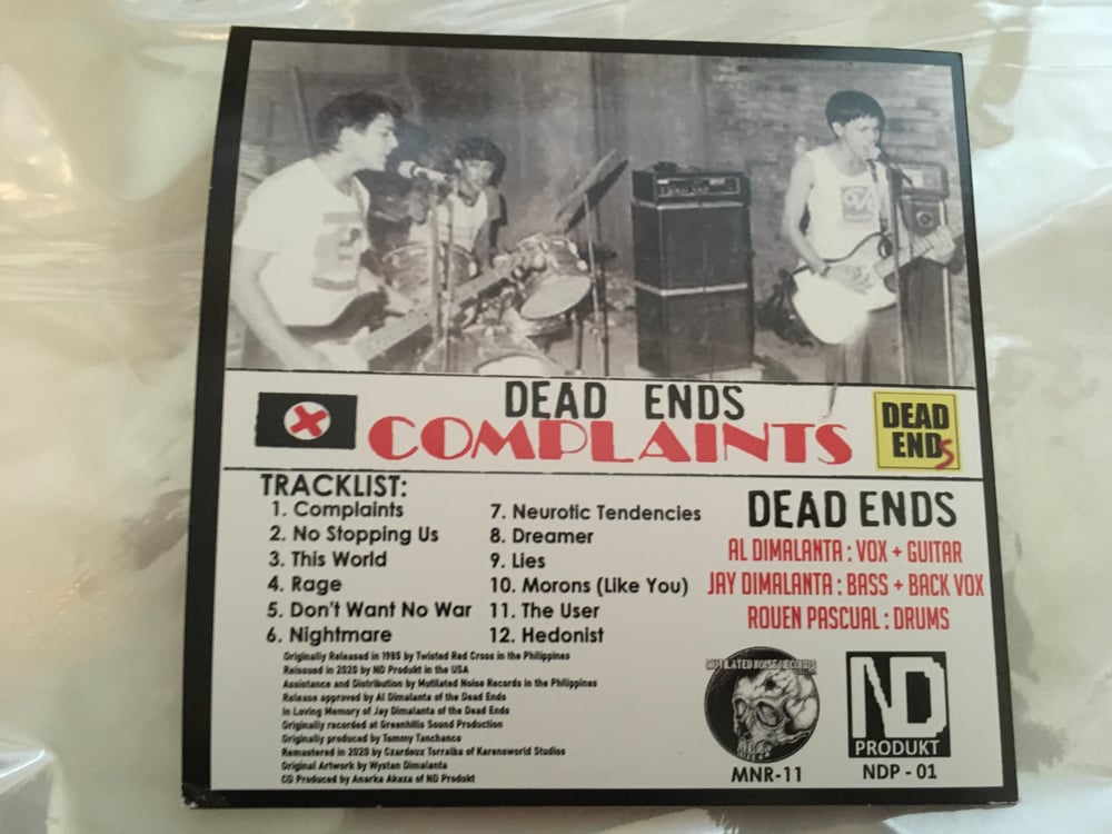 Image of Dead Ends - Complaints CD