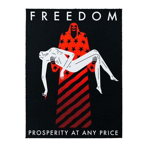 Image of CLEON PETERSON - FREEDOM / PROSPERITY AT ANY PRICE (BLACK) COVID 19