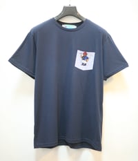 Image 2 of Recycled Indigo Teddy Bear Pocket Tee Shirt