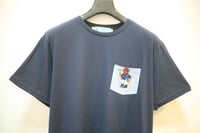 Image 3 of Recycled Indigo Teddy Bear Pocket Tee Shirt