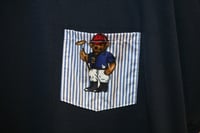 Image 4 of Recycled Indigo Teddy Bear Pocket Tee Shirt
