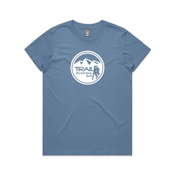 Image of Women's Round Logo Cotton T-Shirt - Carolina Blue