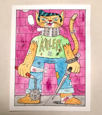 Image 1 of Killer Kat Watercolor 