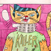 Image 3 of Killer Kat Watercolor 