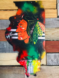 Black Hawk Face ( Hand Painted Reproduction)