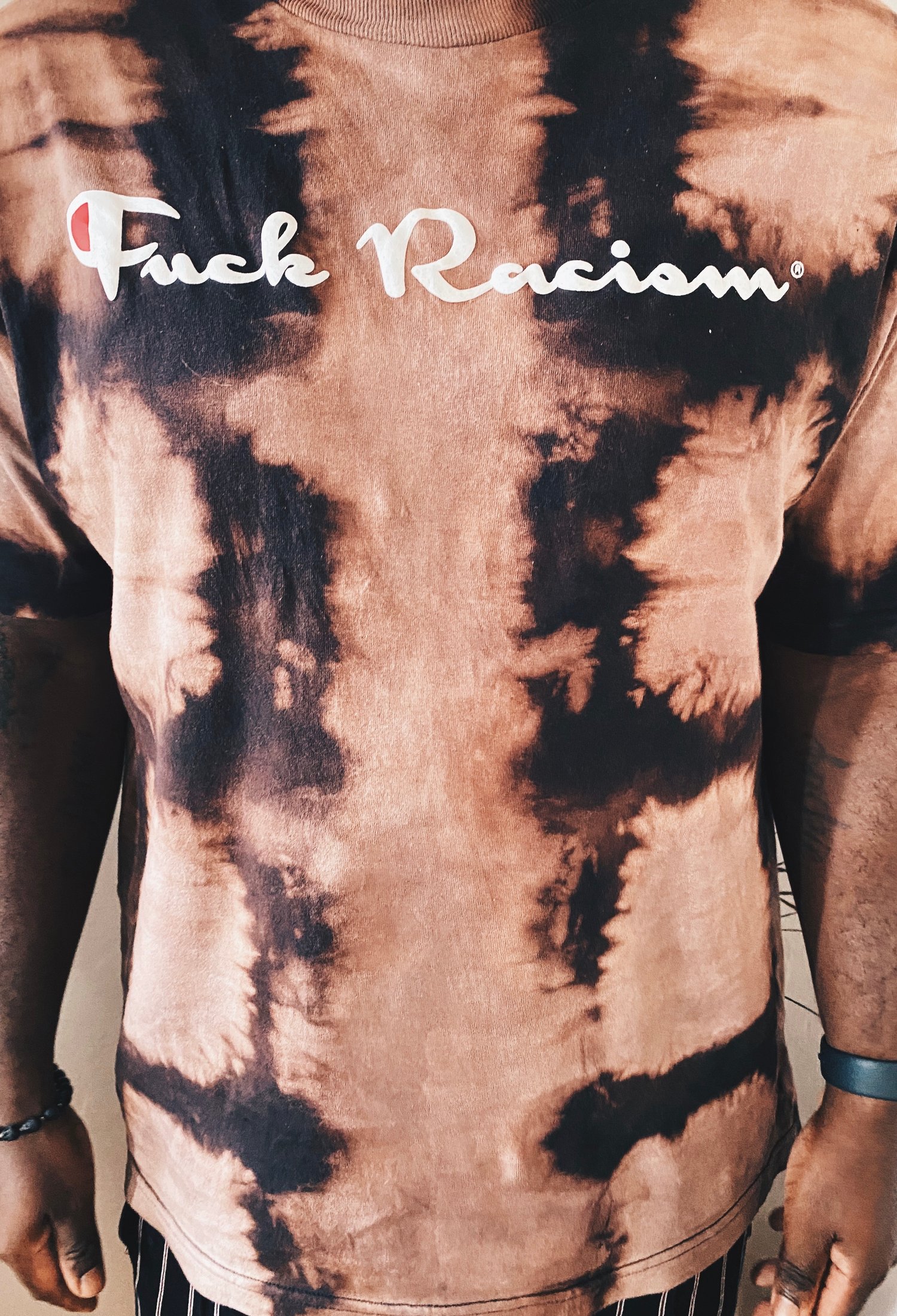 Image of Fuck Racism Unisex TShirts - Tie Dye 