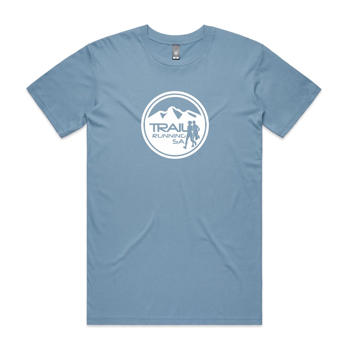 Men's Round Logo Cotton T-Shirt - Carolina Blue | Trailrunningsa