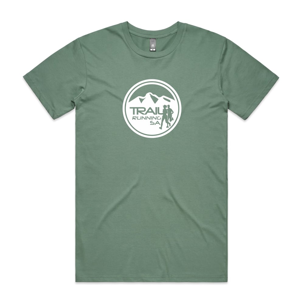 Image of Men's Round Logo Cotton T-Shirt - Sage