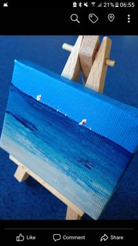 Image 3 of Miniatures Beach Scenes with mini easels 'Sunday Sails'