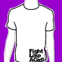 Image of fight like a girl! tee