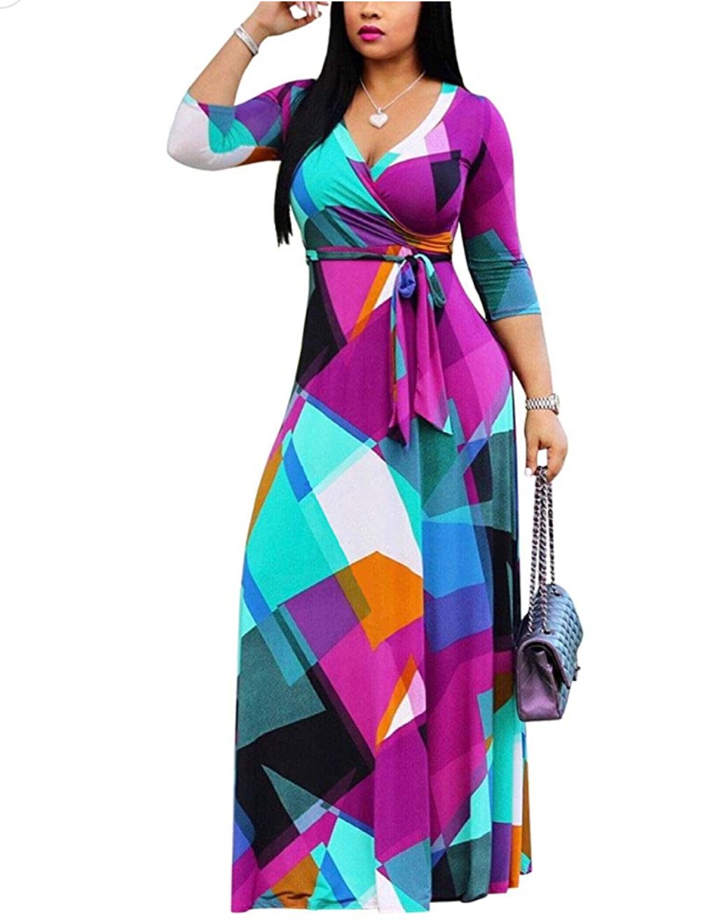 multi color maxi dress