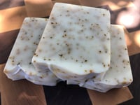 Peppermint Coconut Milk Soap with Silk & Dried Peppermint Leaf