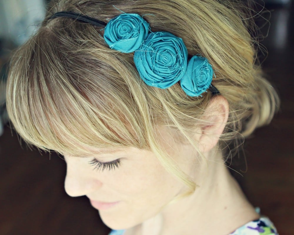 Image of large three musketeers rosette headband {choose your color}