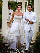 Image of UNIVISION NEWS Anchor Mario Andres Moreno wears Super 150's wool Alex Ladino's wedding suit