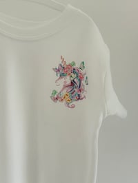 Image 1 of Floral Unicorn T-Shirt
